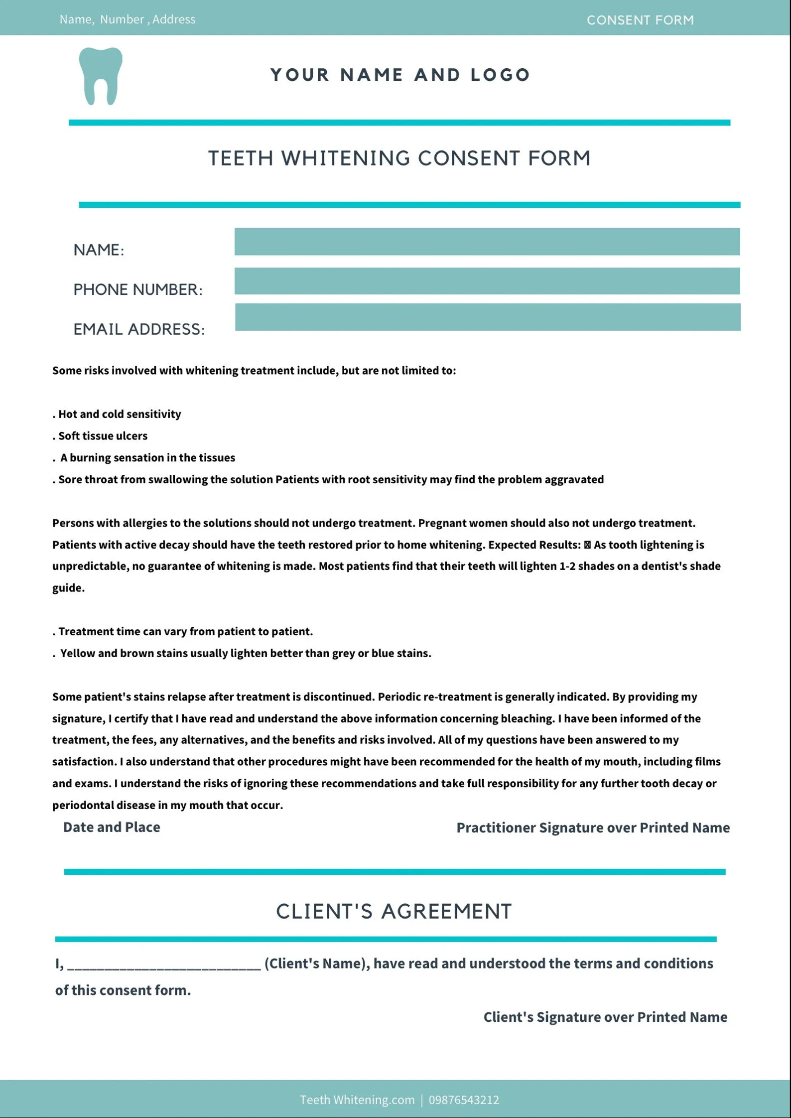 29059 mobile teeth whitening consent form image1